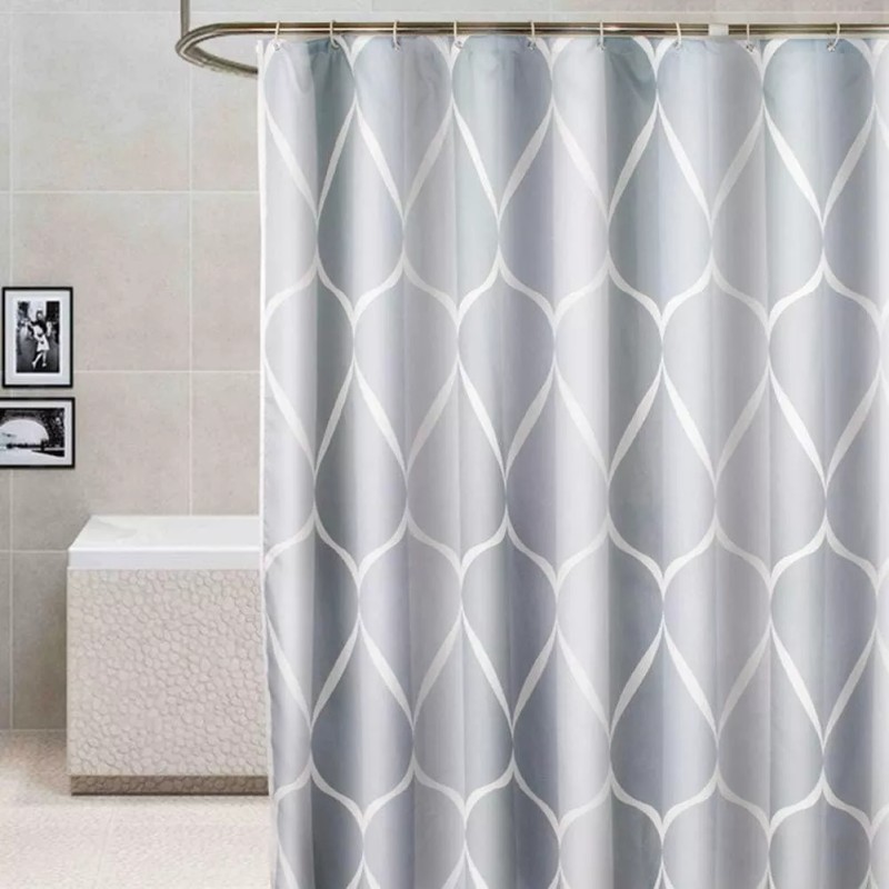 MARZSEFLO Cortina De Baño Gris Impermeable Y De Secado Rápido