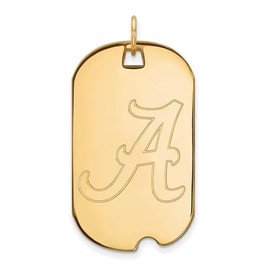 Alabama Large (3/4 Inch) Dog Tag (Gold Plated)