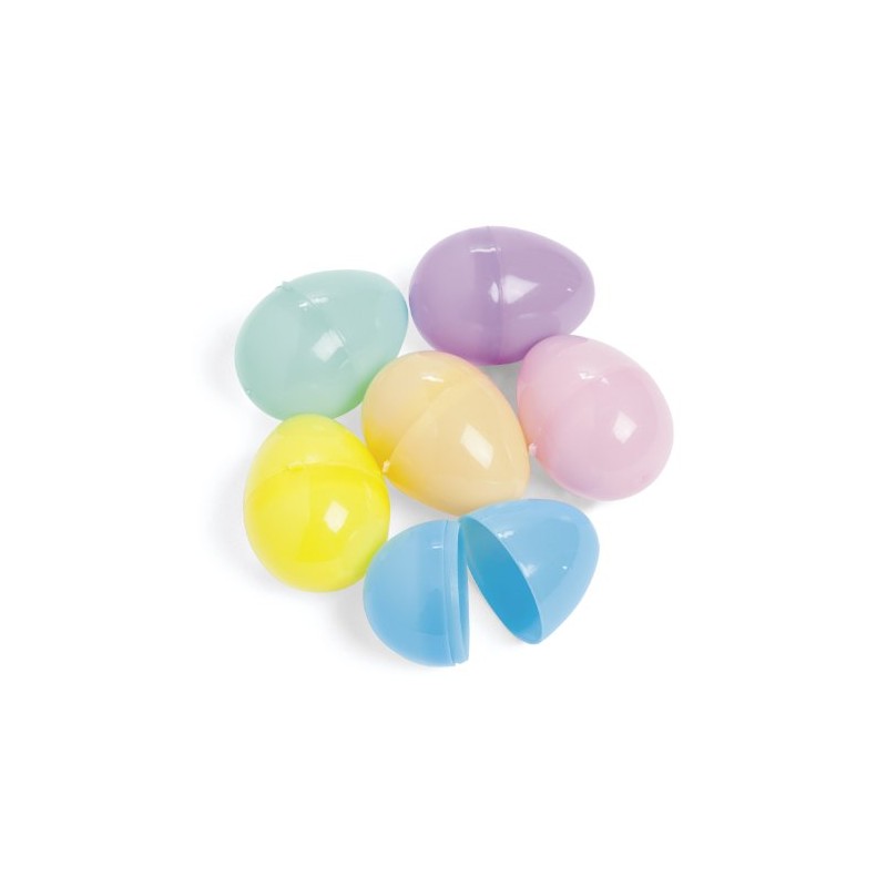 Easter Eggs - Plastic pastel Egg Assortment (144 pc) Fillable