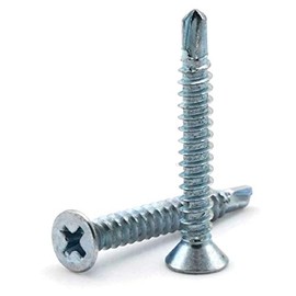1/4"-14 Phillips Flat Head Self Drilling Screws Zinc Plated Steel TEK Sheet Metal Screws 1/4"-14 x 1 Qty 100