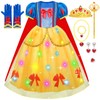 Meland Princess Dress Up Clothes for Girls, Light Up Snow