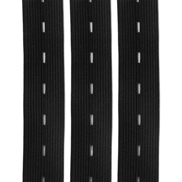 Realm Black & White Elastic Bands with Buttonhole for Trouser