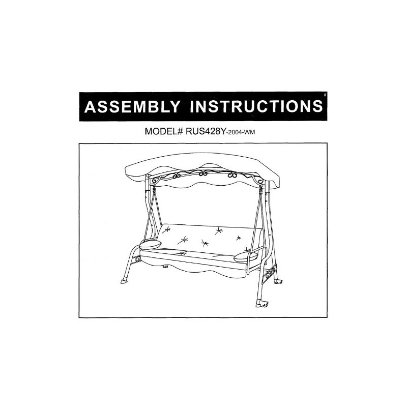 RUS428Y Swing Replacement Canopy Top Cover