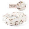 Bunnikins & Clover Cotton Breastfeeding Nursing Pillow with Removable Cover,