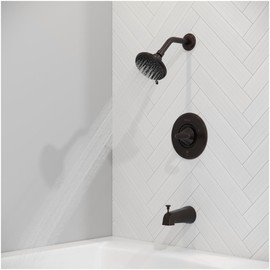 Pfister LG89-8WF Winfield Tub and Shower Trim Package with 1.8 GPM Multi Function Shower Head, Quick Connect Diverter Tub Spout, and Pforever Seal Technology - Brushed Nickel