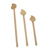 3PCS Cabinet Key Latch Leaf Shaped Cabinet Locking Pin Brass