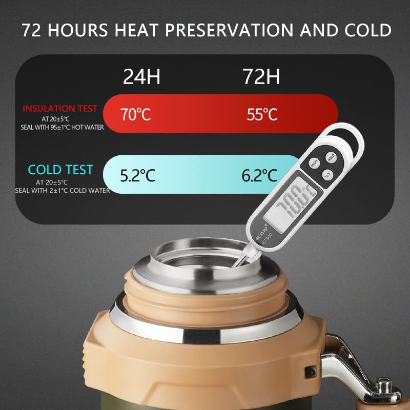 Large Coffee Thermoses for Hot Drinks Stainless Steel Thermoses 2QT