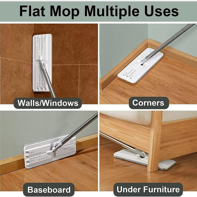JOYMOOP Flat Mop Pads, Microfiber Mop Cleaning Pads, Washable Pads,
