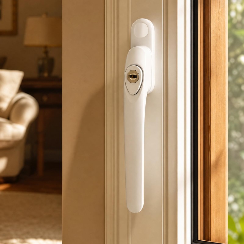 XZLUPUP 2 Pcs White UPVC Window Handles 43mm Spindle