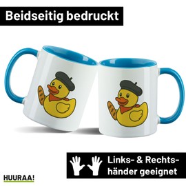 Huuraa Cup Rubber Duck France Gift Cup Blue 330ml Rubber Duck France Gift idea