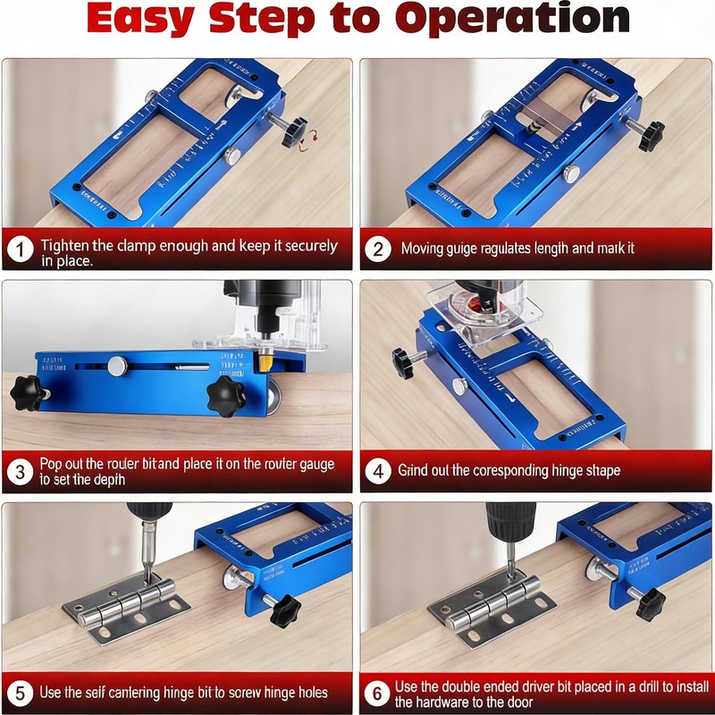 Yuguocly Aluminum Alloy Door Hinge Jig for Door and Jamb/Frame