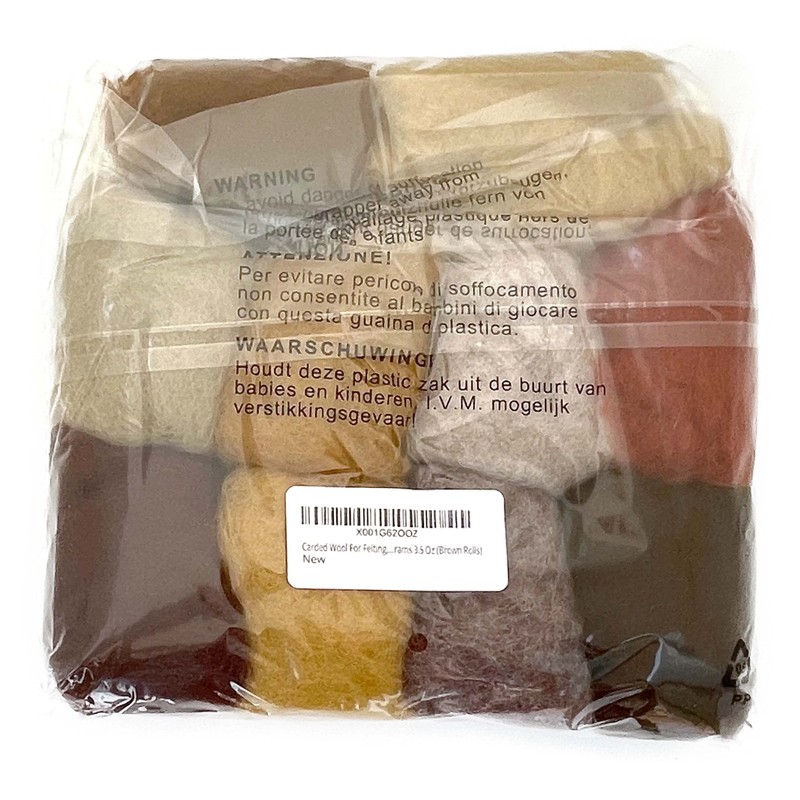 The Felt Box Needle Felting Wool Carded Batts Shade Pack