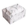 MAKEY'S White Classic Cultured Marble Cremation Urn for Human Ashes