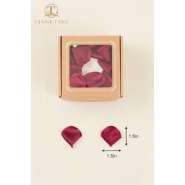 TINGE TIME 300pcs Silk Rose Petals Burgundy Heart Flower Petals for Wedding Flower Girl Basket Aisle Scatter Dinner Table Centerpieces Party Confetti Bridal Shower Romantic Night Decoration