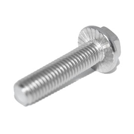 Hexagon Screws with Flange M8X25 Pack of 4 DIN 6921 A2 Stainless Steel Full Thread and Locking Toothing