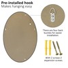 KOHROS Frameless Oval Mirror 20" x 28" Bathroom Wall Mirror