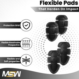 4PC CE Level 1 Elbow and Shoulder Certified Armor Pads Set, Level 1 Approved Men’s Biker Shoulder, And Elbows Protector For Motorcycle Jackets And Pants