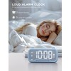 Radio Alarm Clock Besides with Bluetooth Speaker and Night Light,