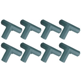 Pack of 8 3-Way Corner Connectors, 16 mm Elbow PVC Pipe Fitting, Greenhouse Frame, Furniture Connector, Pipe Connector, Building Plant Stakes, Cages, Supports
