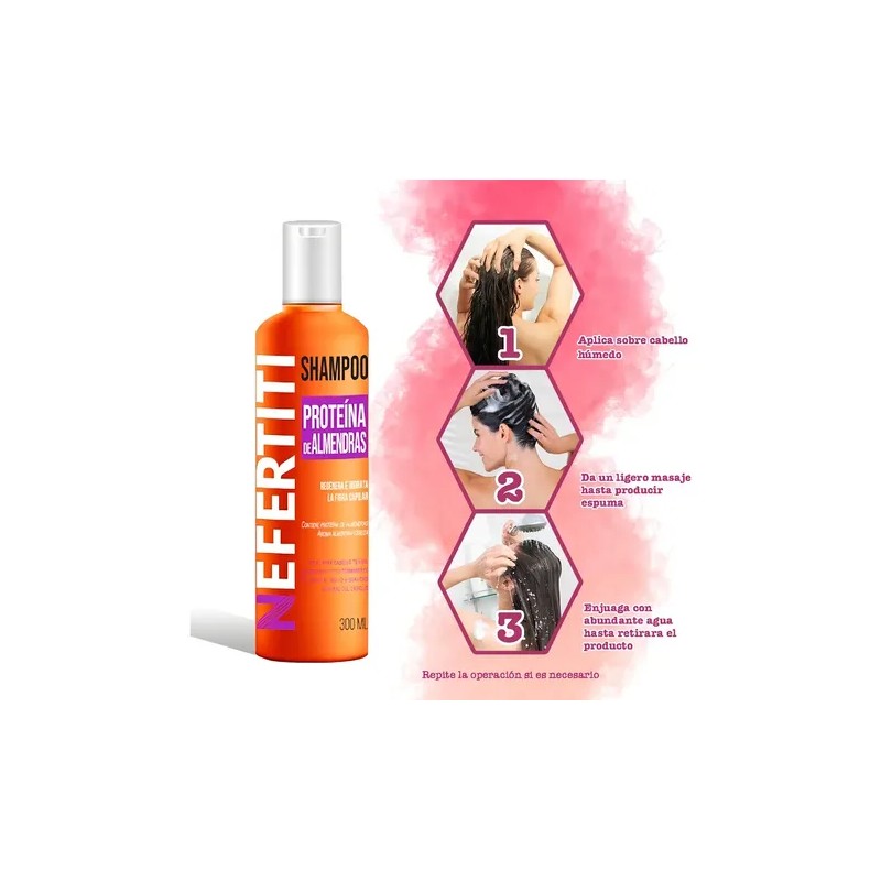 Shampoo Nefertiti Con Almendra Para Cabello Teñido 300ml