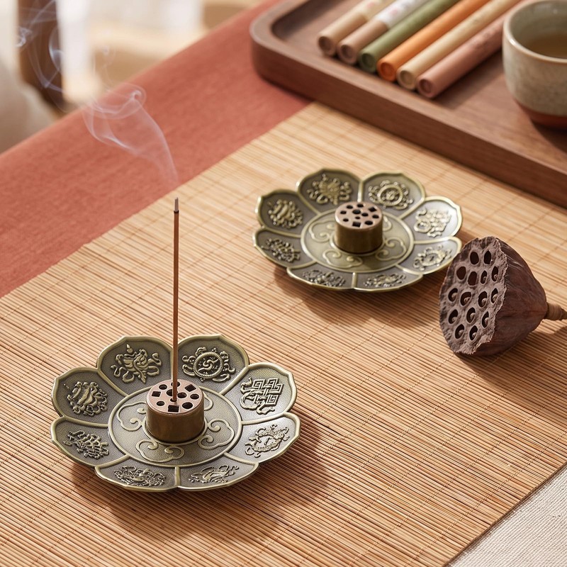 2 PCS Incense Stick Holders, Copper Incense Burner Holder with