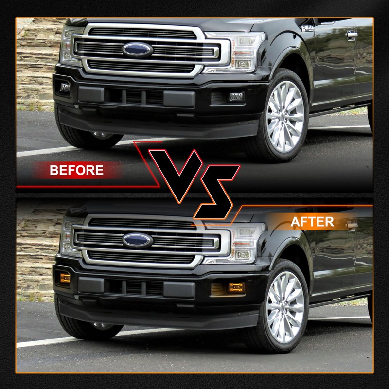 OCHYIT - Luces antiniebla LED F150 con luz antiniebla ámbar