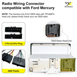 Aftermarket Radio Wiring Adapter Compatible with Ford 1986-2004/Mercury 1986-2000/Mazda 1991-1997, 16Pin Android Car Stereo Harness with Antenna Adapter SWC Reverse,Fits for E-150 E-250 Ranger Mustang