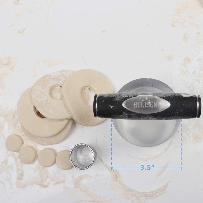 HULISEN 3.5 inch Biscuit Cutter, Stainless Steel Round Cookies Cutter