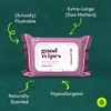 Goodwipes Flushable Wipes – Made with Vitamin E & Aloe