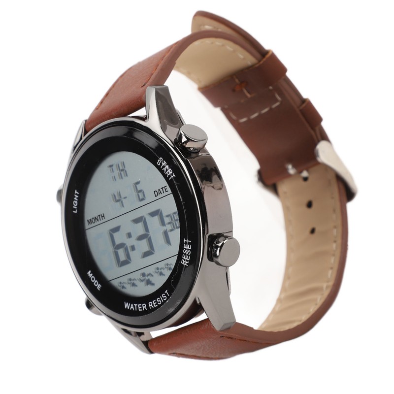 Men Digital Watch Dual Time Stopwatch Calendar Alarm Clock Waterproof
