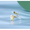 Helen de Lete Snail On Ginkgo Leaf 925 Sterling Silver