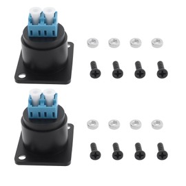 Create idea 2pcs LC Female to LC Female Fiber Panel Mount Connector D Type Coupler for Fiber Optic Networking