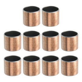 uxcell 10 Pcs Sleeve Bearing 1" Bore x 1-1/8" OD x 1" Length Plain Bearings Wrapped Oilless Bushings Self-Lubricating Bushings for Sliding Parts of Machinery