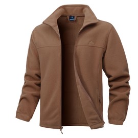 UTWGN Men's Soft Polar Fleece Jacket with Pockets Lightweight Outdoor Recreation Full Zip Coat