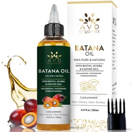 AVD Organics Batana Oil for Hair Growth – 100% Pure & Natural Hair Oil – Moisturiser for Hair, Scalp & Eyebrows – Ideal for Men & Women – 120ml