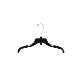 SSWBasics Break-Resistant 12 inch Black Plastic Children's Dress Hangers- Case of 100