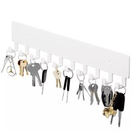 GTK Key Holder for Wall, Key Hooks with 10 Hooks, Wall Mounted Key Holder for...