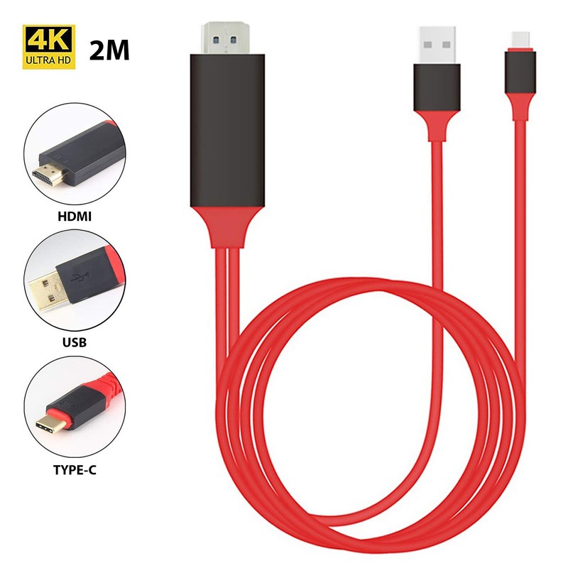 Tek Styz Powered USB-C 4k HDMI Cable Compatible with Dell