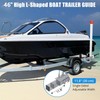 2PCS Rustproof Galvanized Steel Trailer Guide with Light, Boat Trailer