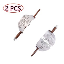 2 Pcs Hair Stick Barrette Hair Slide Pins Celtic Hair Stick Braids Ponytail Holder Pin Clips Hair Stick Hair Decor Viking Hair Accessories for Women Girls