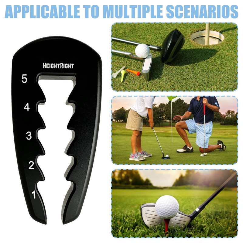 Precision Adjustable Golf Tee Height Setter Setup Tool, Golf Ball