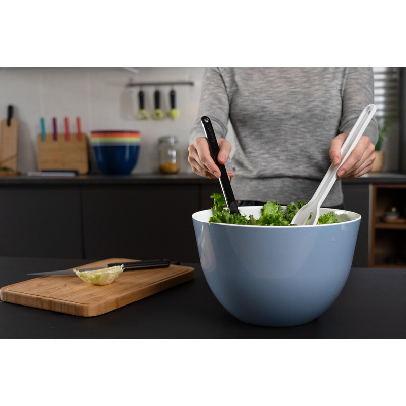 Trebonn Nest&Serve Melamine Salad Servers Set Practical and Space Saving