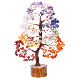 BEZAVO Seven Chakra Tree of Life | Crystal Tree | Feng Shui | Chakra Tree | Healing Crystal | Money Tree | Positive Energy | Tree of Life | Meditation | Spiritual Gift for Home Decor | 10-12 Inch