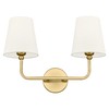 METWET 2 Light Bathroom Light Fixtures, Brushed Gold Vanity Lights,