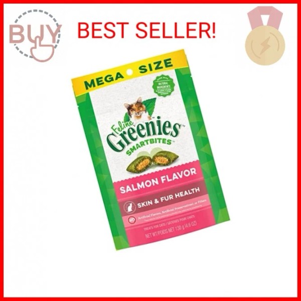 Greenies Feline Smartbites Skin & Fur Health Crunchy and Soft