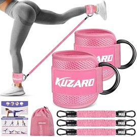 Resistance Bands Set with Ankle Straps, Glutes Workout Equipment, Ankle Bands for Working out, Butt Exercise Equipment for Women Legs and Glutes - Per