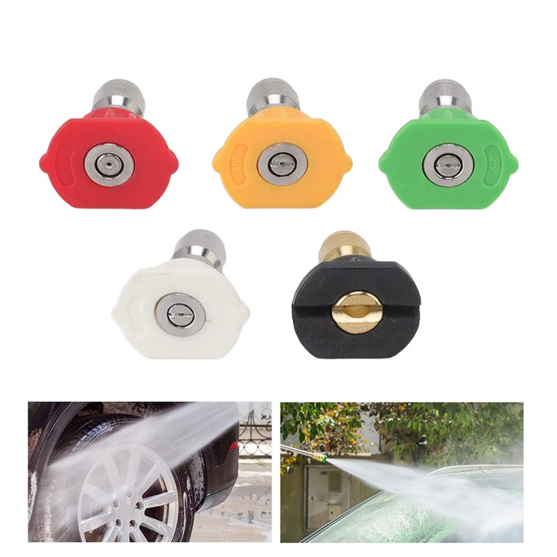 Sorandy Pressure Washer Nozzle Tips Multiple Degrees, 1/4 inch 5
