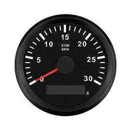 ELING - Tacómetro impermeable REV Contador RPM Gauge con medidor de horas 0-3000RPM 3.346 in 9-32V con retroiluminación - Top Quality