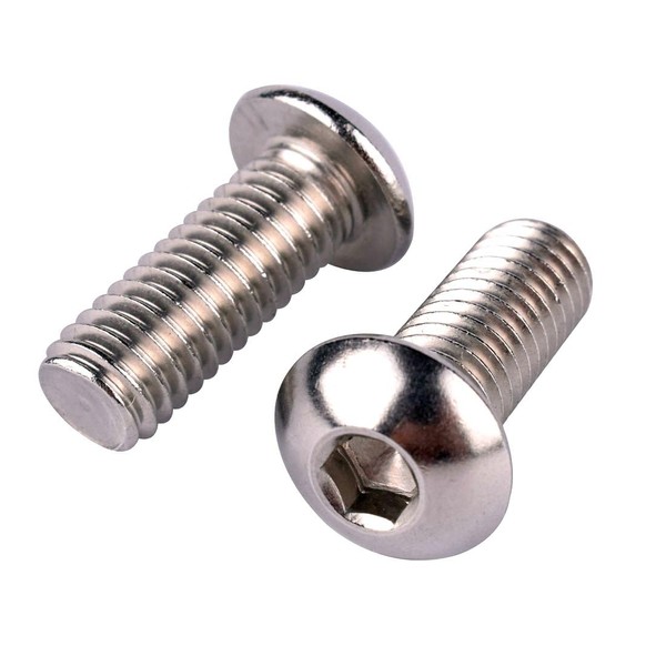 VAMUOEFL #6-32 x 1/2" Button Head Socket Cap Bolts Screws,