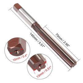 sourcing map Direct Shank H8 Clamping 13 mm Cutting Diameter 6 Flute Ducks Hand Cutter